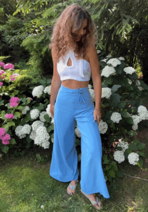 Spodnie Wiązane Wrap Pants Blue