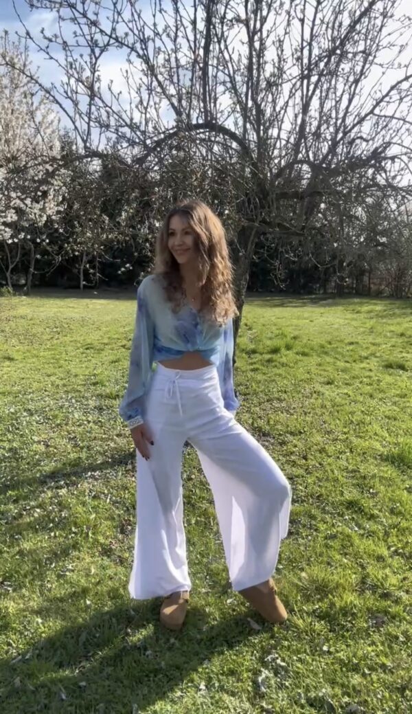 Spodnie Wiązane Wrap Pants White