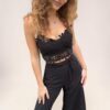 Spodnie Wiązane Wrap Pants Black Wiskoza