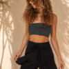 Projekt bez nazwy (6) Wrap Shorts Black – 2w1: Spodenki i Letni Kostium