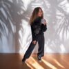 Spodnie Wiązane Wrap Pants Black Wiskoza