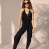 Spodnie Wiązane Wrap Pants Black Wiskoza