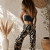 Spodnie Wiązane Wrap Pants Zebra Wiskoza