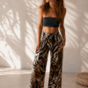 Spodnie Wiązane Wrap Pants Zebra Wiskoza