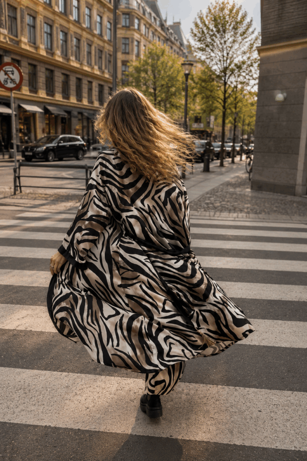 Multifunkcyjne Kimono z Wiskozy Zebra