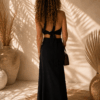 image00005 Frulina Dress - Linen Viscose Blend Black